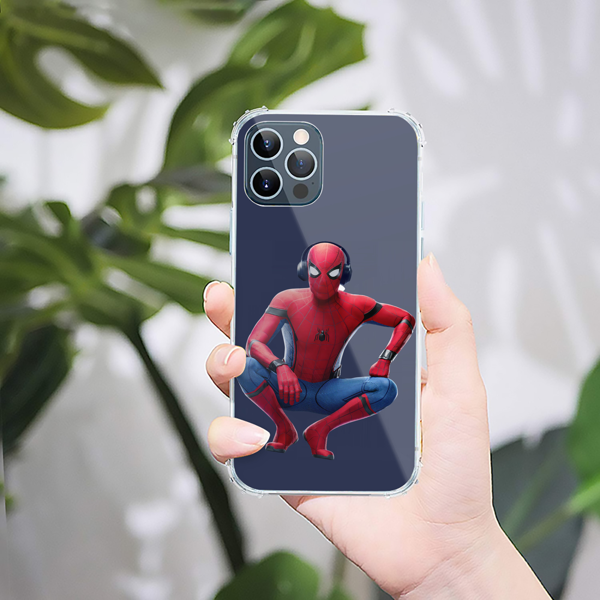 （画像用） Spider Man スパイダーマン 【iPhone 12シリーズ対応】透明スマホケース（クリアソフトケース）
